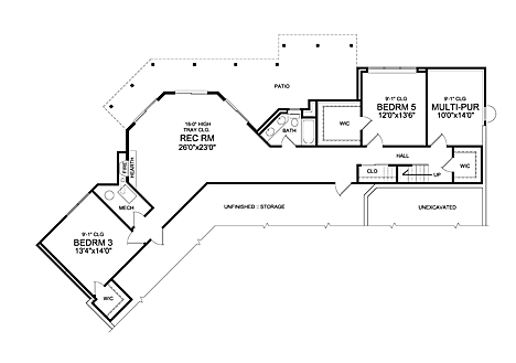 Optional Walk-out Basement Plan image of WINSTON 3 CAR House Plan